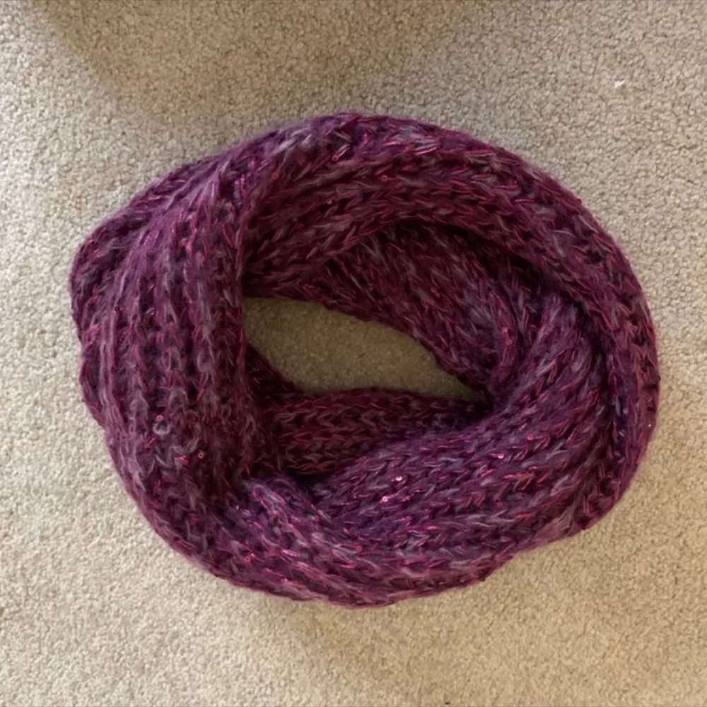 Mixit Purple Sequin Infinity Scarf